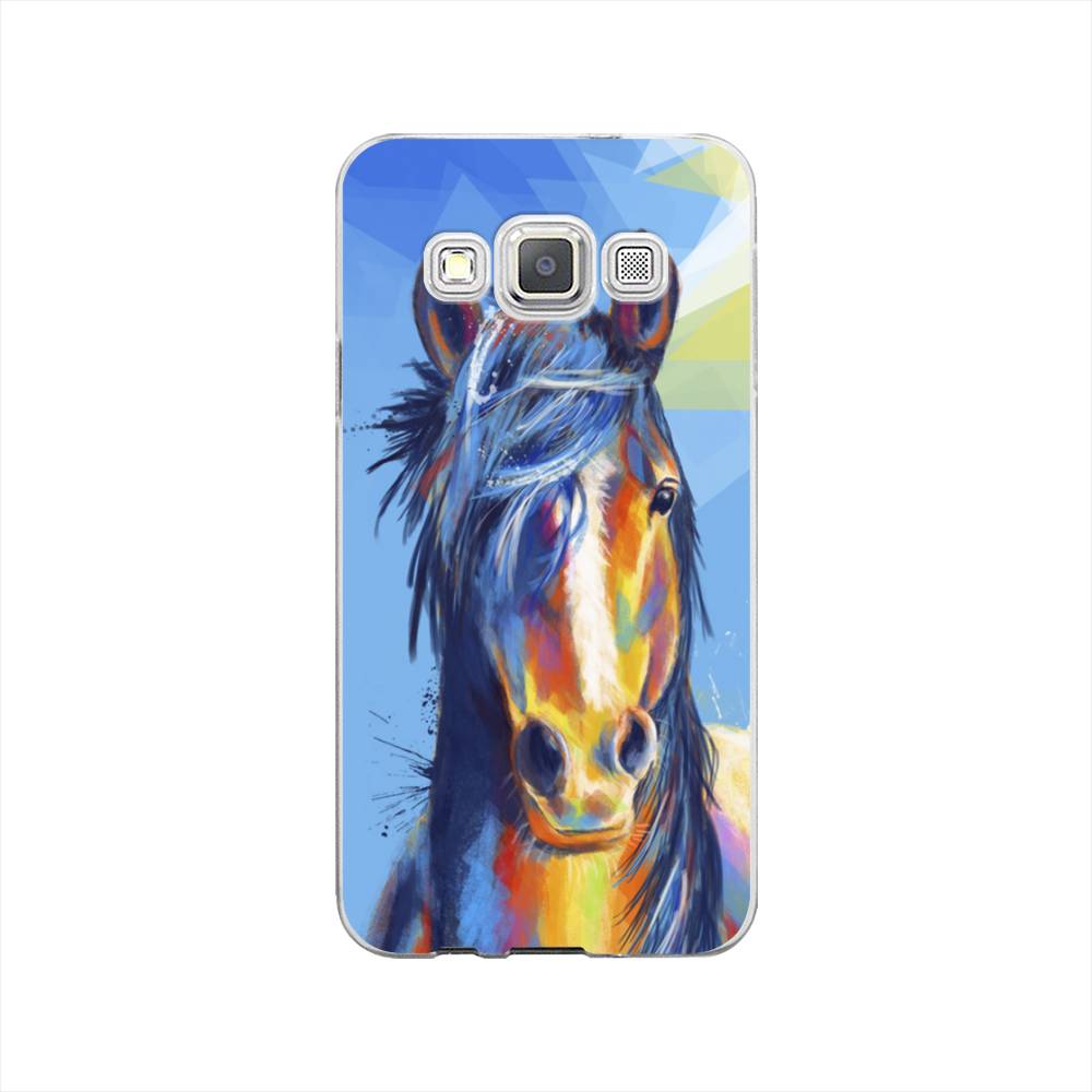 

Чехол на Samsung Galaxy A3 "Лошадь арт 3", Голубой;желтый;синий, 20150-1