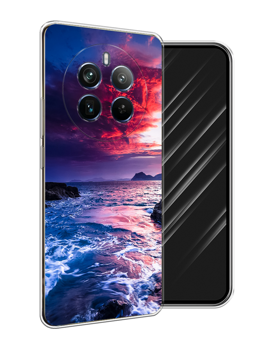 

Чехол Awog на Realme 12+ "Волны 1", Розовый;синий, 2516350-1