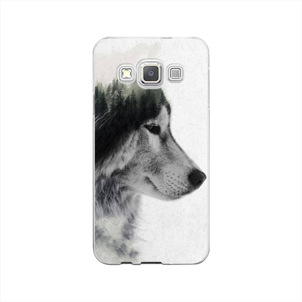 

Чехол на Samsung Galaxy A3 "Волк лес", Серый;белый, 20150-1