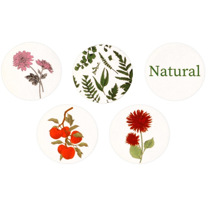 

Наклейки бумажные Natural, 2  2 см, рулон 250 шт., ART UZOR Design