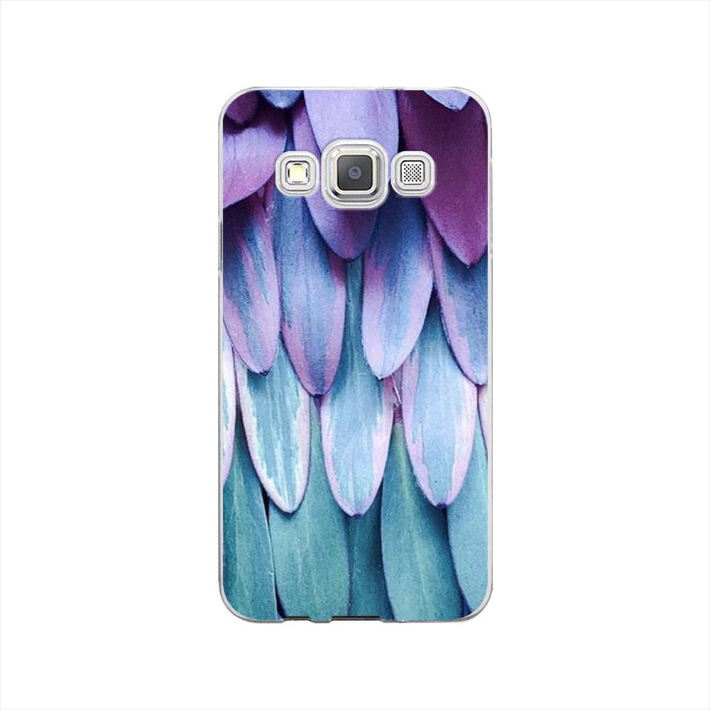 

Чехол на Samsung Galaxy A3 "Синее перо", Фиолетовый;голубой, 20150-3
