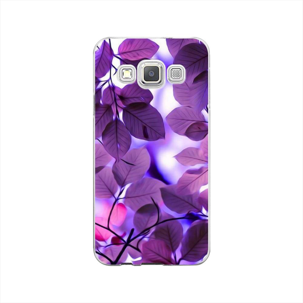 

Чехол на Samsung Galaxy A3 "Сиреневые листики", Фиолетовый;голубой, 20150-2