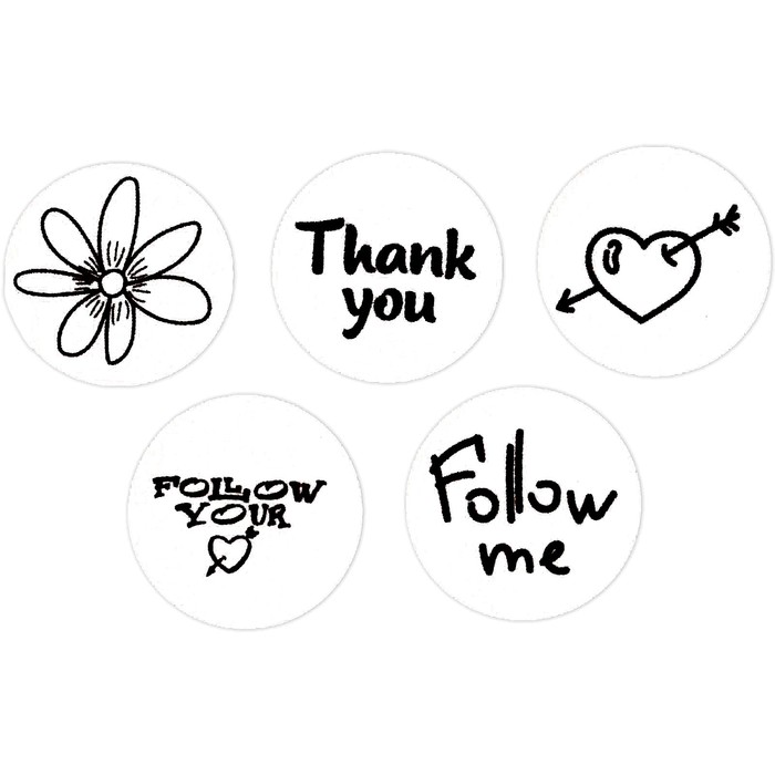 

Наклейки бумажные Follow, 2 × 2 см, рулон 250 шт., ART UZOR Design