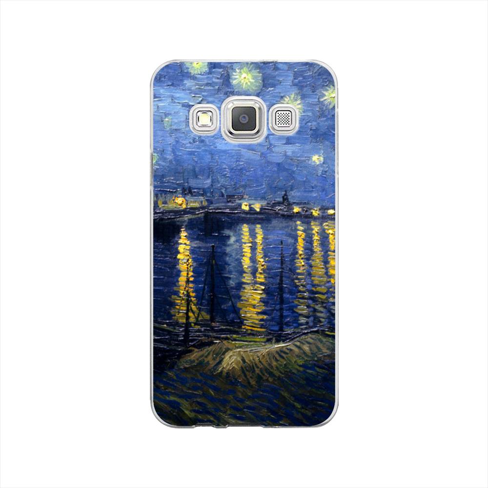 

Чехол на Samsung Galaxy A3 "Звездная ночь над Роной", Синий;желтый, 20150-4