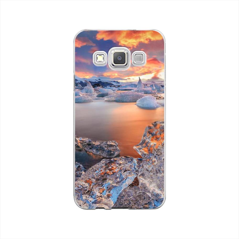 

Чехол на Samsung Galaxy A3 "Ледники", Синий;оранжевый, 20150-2