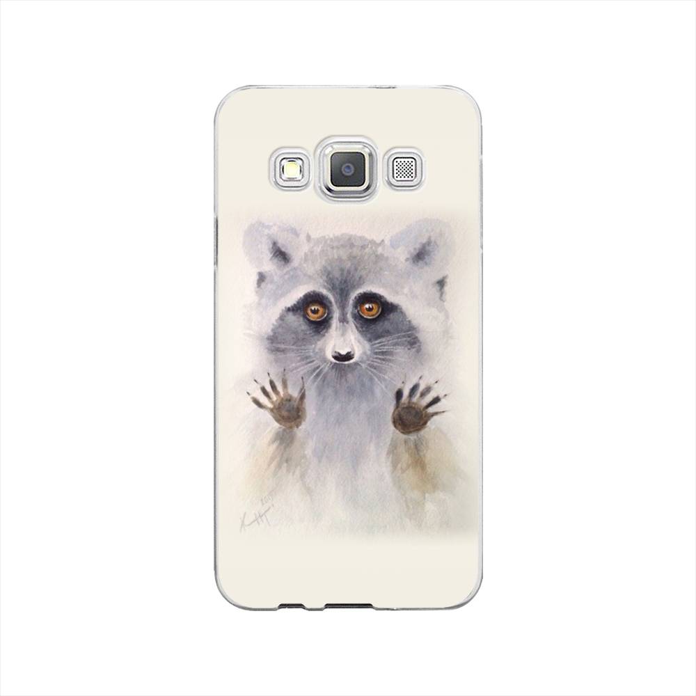 

Чехол на Samsung Galaxy A3 "Енот за стеклом", Бежевый;серый, 20150-4