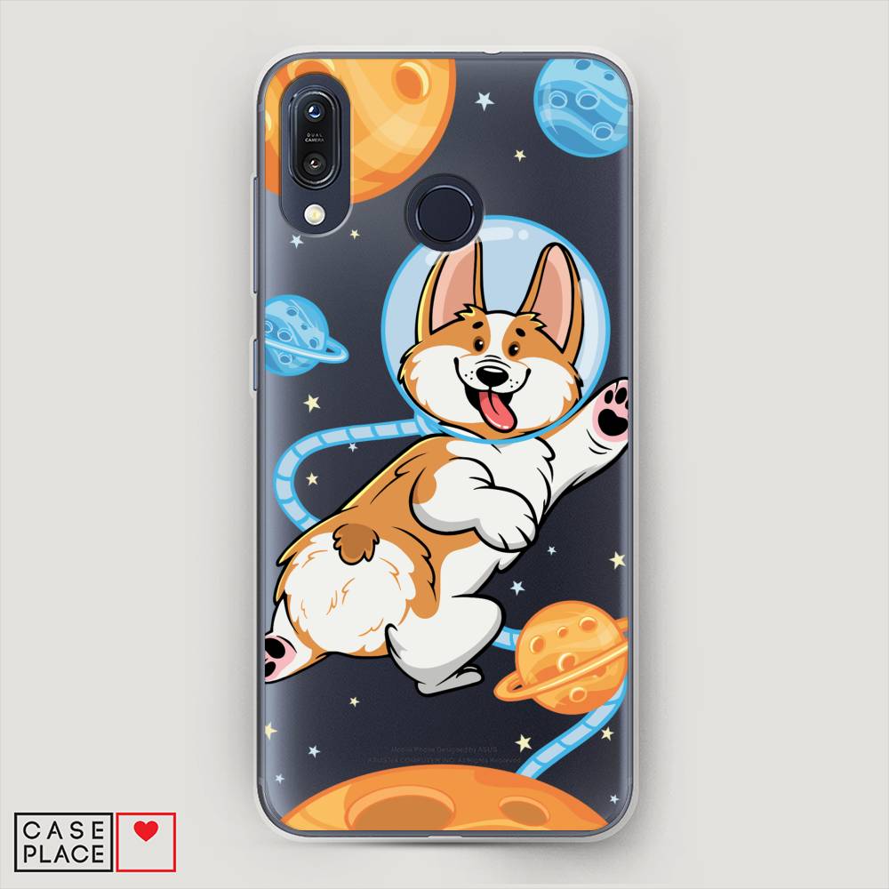 

Чехол на ASUS ZenFone Max M1 ZB555KL "Корги-космонавт", Голубой;бежевый;белый, 43250-1
