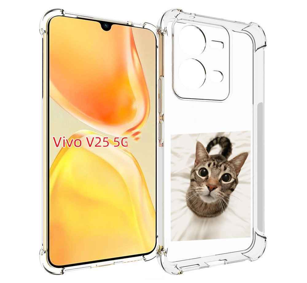 

Чехол MyPads Котик для Vivo V25 5G / V25e, Прозрачный, Tocco