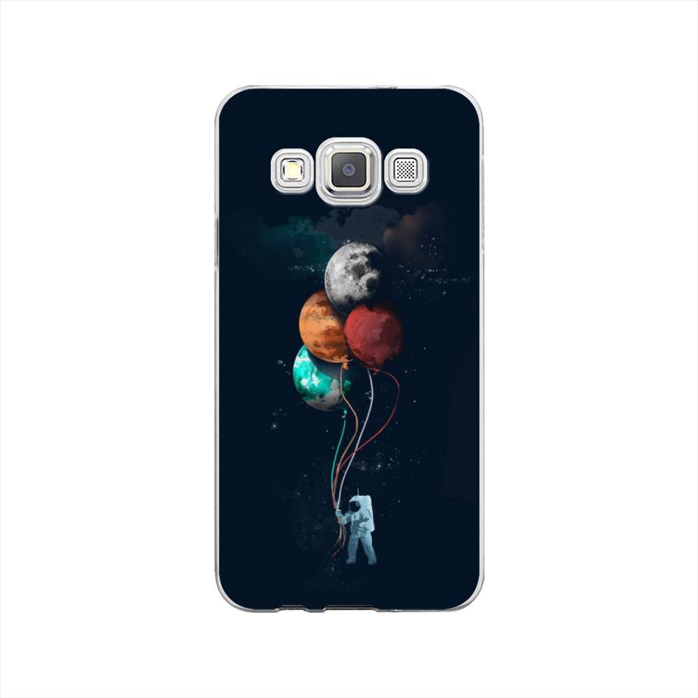 

Чехол на Samsung Galaxy A3 "Космонавт с шариками", Разноцветный, 20150-4