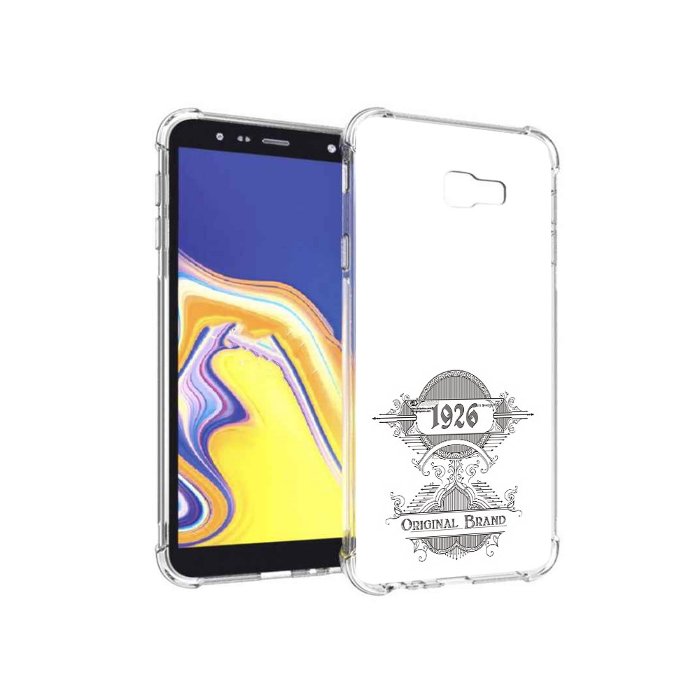

Чехол MyPads Tocco для Samsung Galaxy J4+ (2018) логотип черно белый (PT118081.545.446), Прозрачный, Tocco