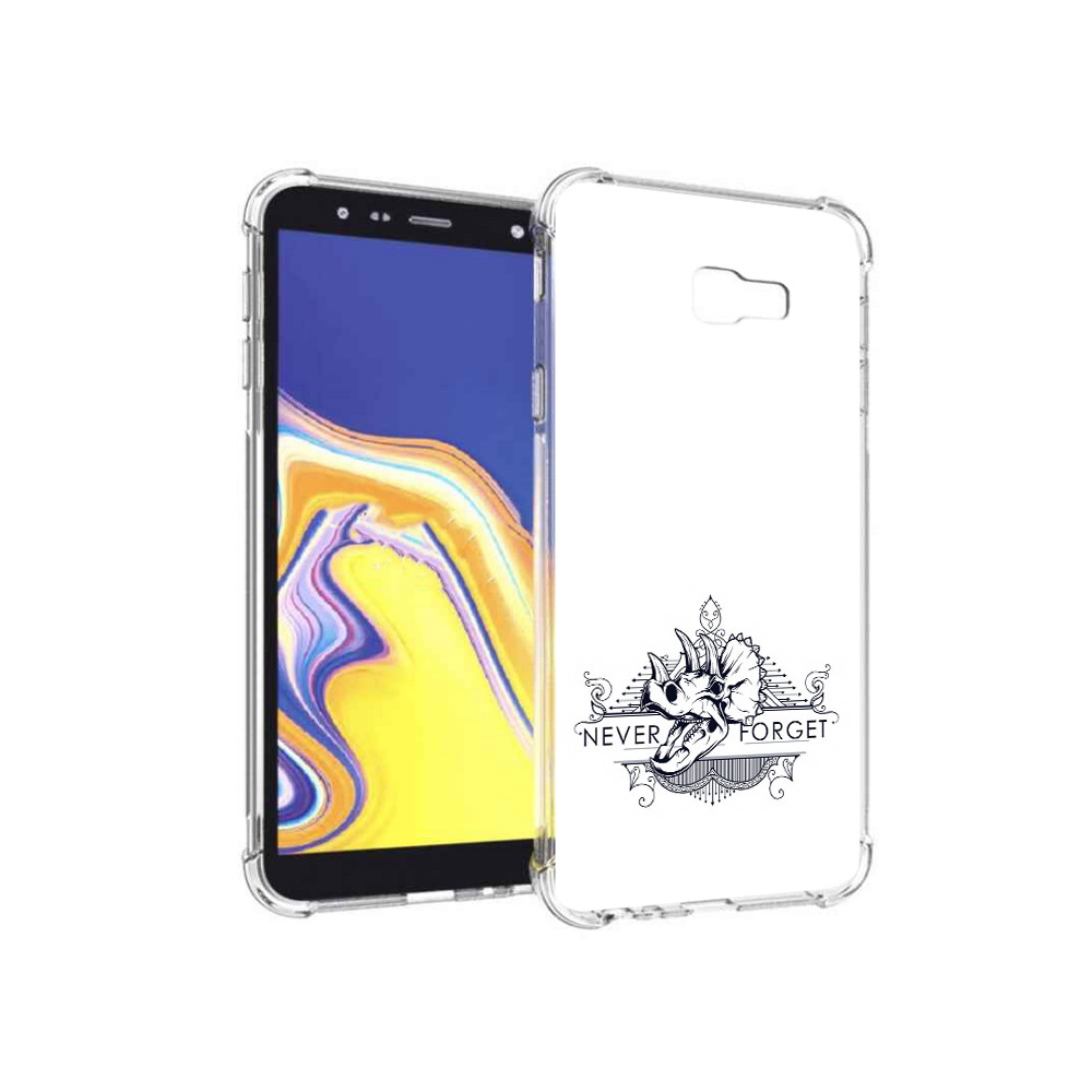 

Чехол MyPads Tocco для Samsung Galaxy J4+ (2018) логотип носорога никогда не забуду, Прозрачный, Tocco