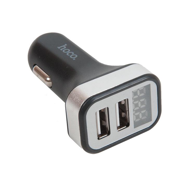 

Автомобильная зарядка HOCO z3, быстрая зарядка, два порта USB, LCD, 5V, 3.1A, черная