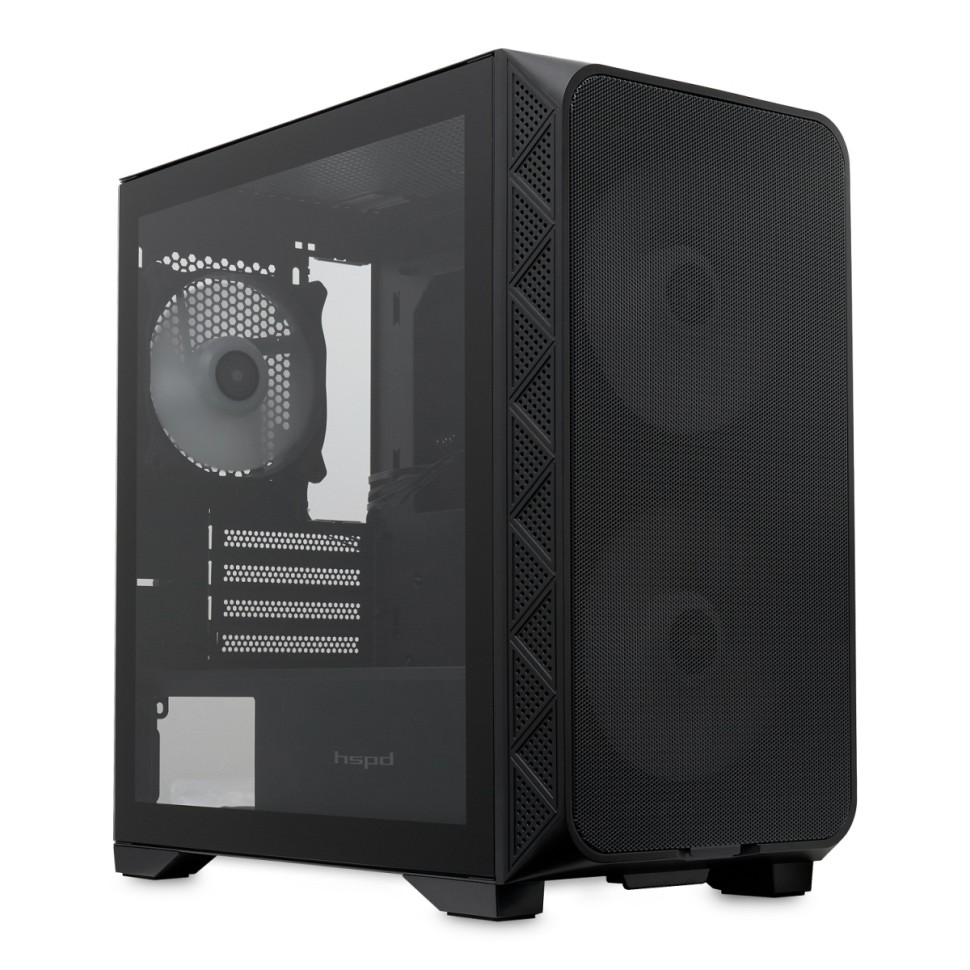 

Корпус компьютерный HSPD M321-TGBK-ARGB черный, M321-TGBK-ARGB