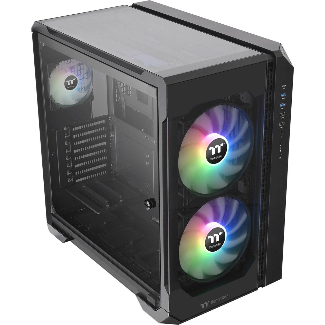 

Корпус компьютерный HSPD M521-TGBK-ARGB черный, M521-TGBK-ARGB