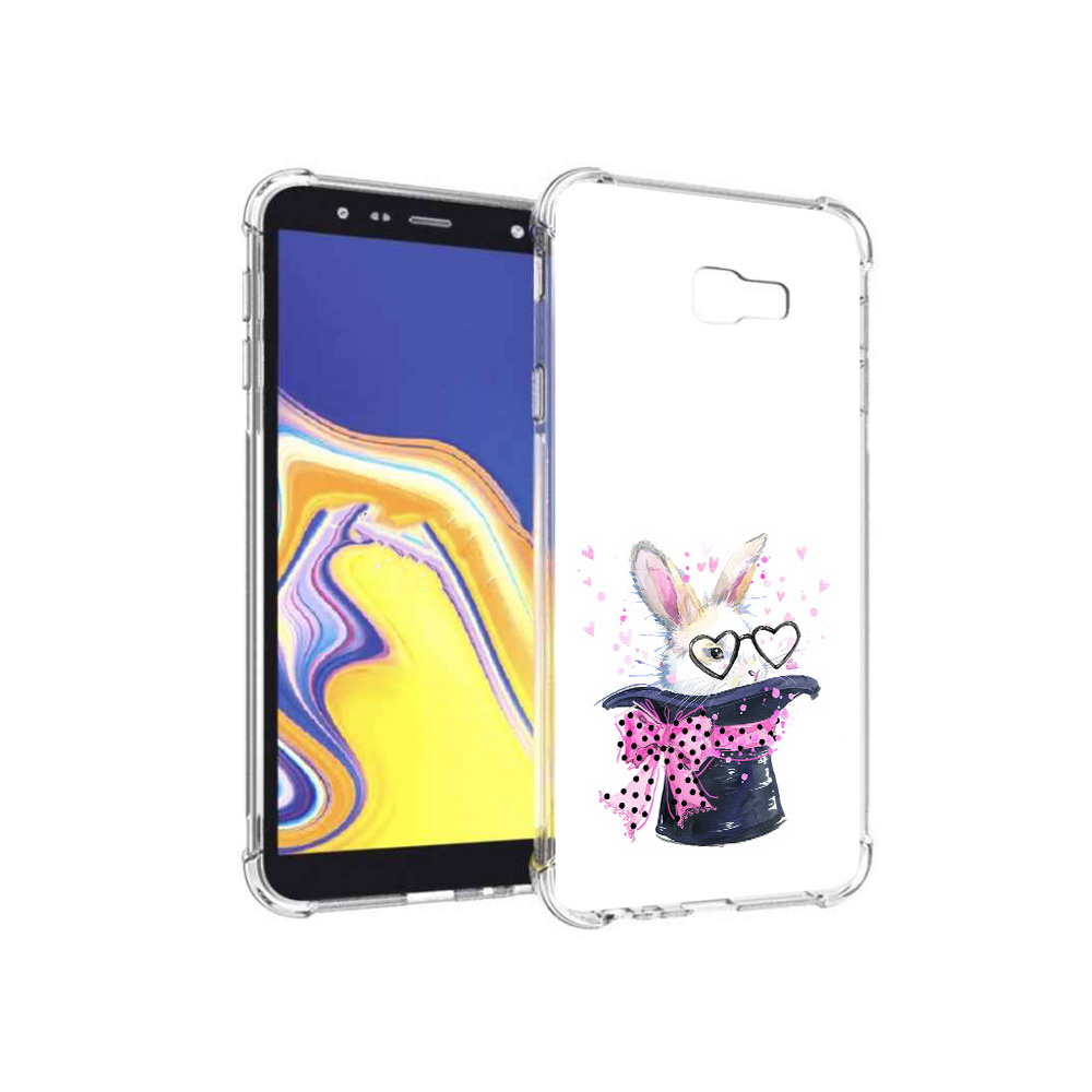 

Чехол MyPads Tocco для Samsung Galaxy J4+ (2018) кролик в шляпе (PT118081.545.418), Прозрачный, Tocco