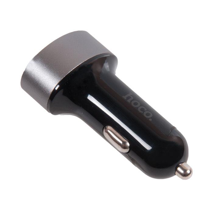 

Автомобильная зарядка от прикуривателя HOCO z26, два порта USB, LED экран, 5V, 2.1A черная