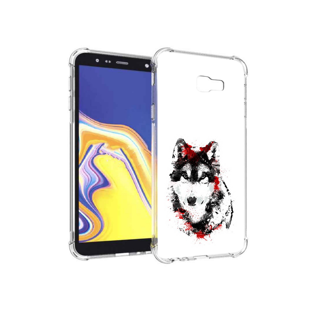 

Чехол MyPads Tocco для Samsung Galaxy J4+ (2018) кровавый волк (PT118081.545.416), Прозрачный, Tocco