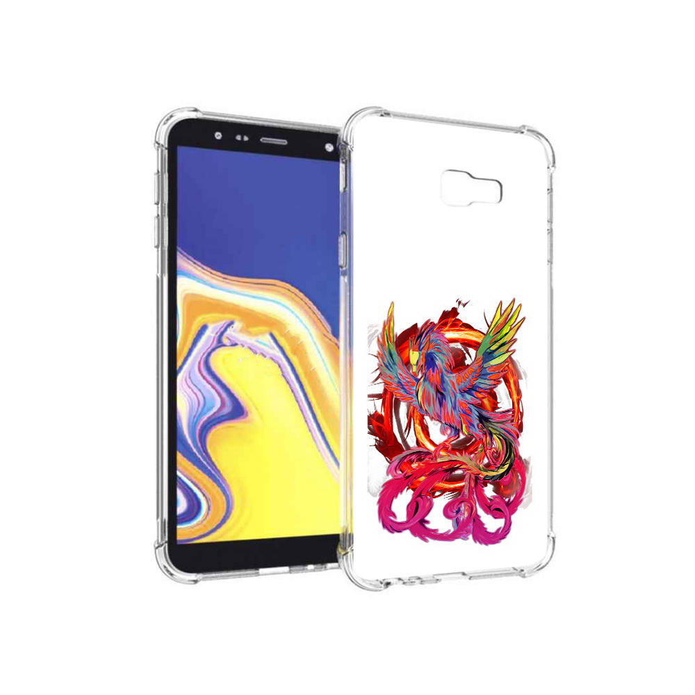 

Чехол MyPads Tocco для Samsung Galaxy J4+ (2018) красочный феникс (PT118081.545.414), Прозрачный, Tocco