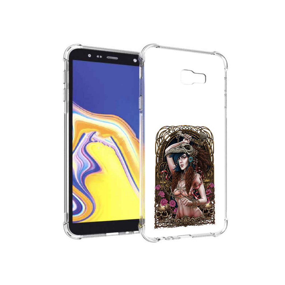 

Чехол MyPads Tocco для Samsung Galaxy J4+ (2018) красивая девушка рисунок, Прозрачный, Tocco