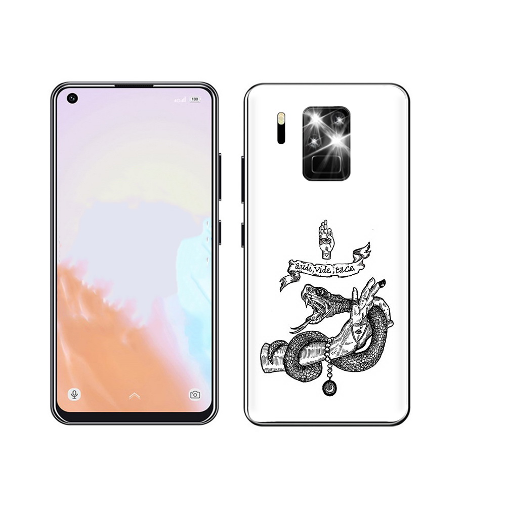 

Чехол MyPads Tocco для Oukitel C18 Pro змея на руке рисунок, Прозрачный, Tocco