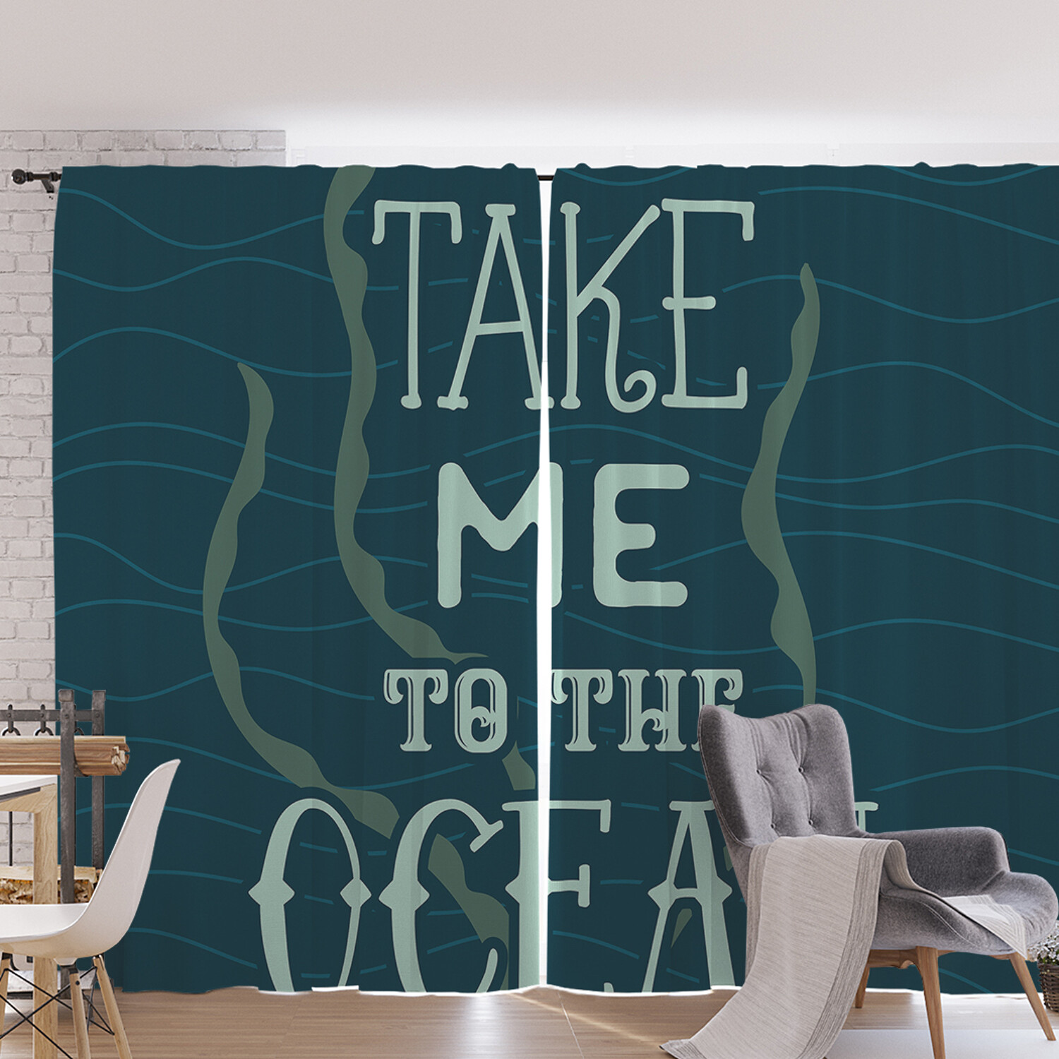 

Шторы под лён JoyArty "Возьми меня к океану", серия Oxford DeLux, 340х265 см, Возьми меня к океану