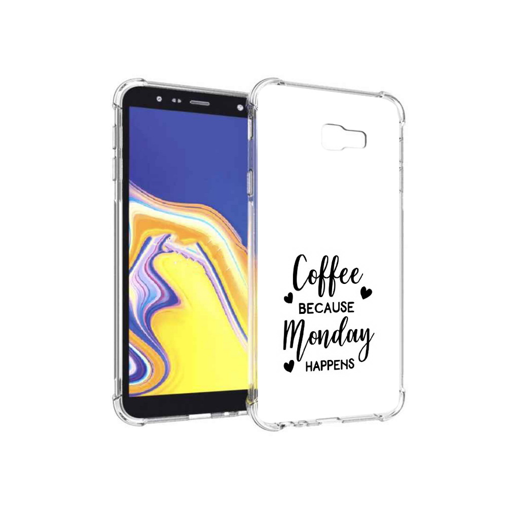 

Чехол MyPads Tocco для Samsung Galaxy J4+ (2018) кофе и понедельник стал счастливым, Прозрачный, Tocco
