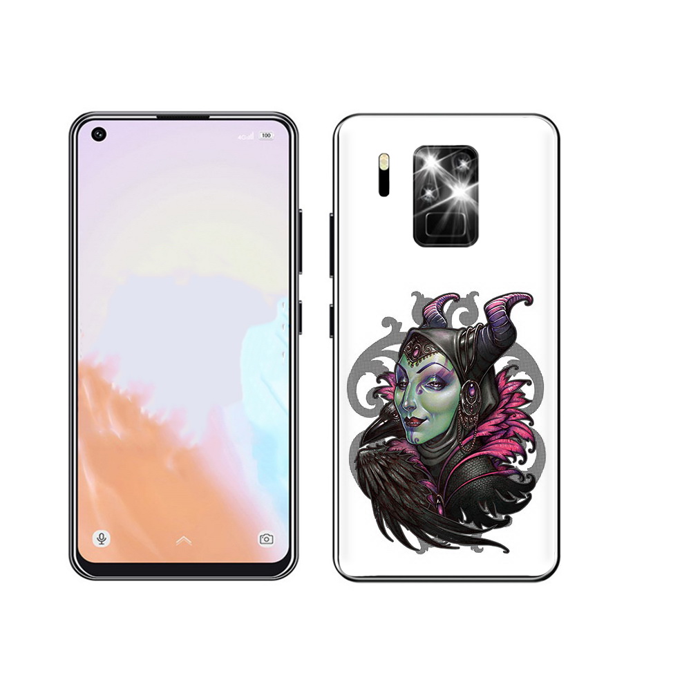 

Чехол MyPads Tocco для Oukitel C18 Pro зеленая девушка с вороном, Прозрачный, Tocco