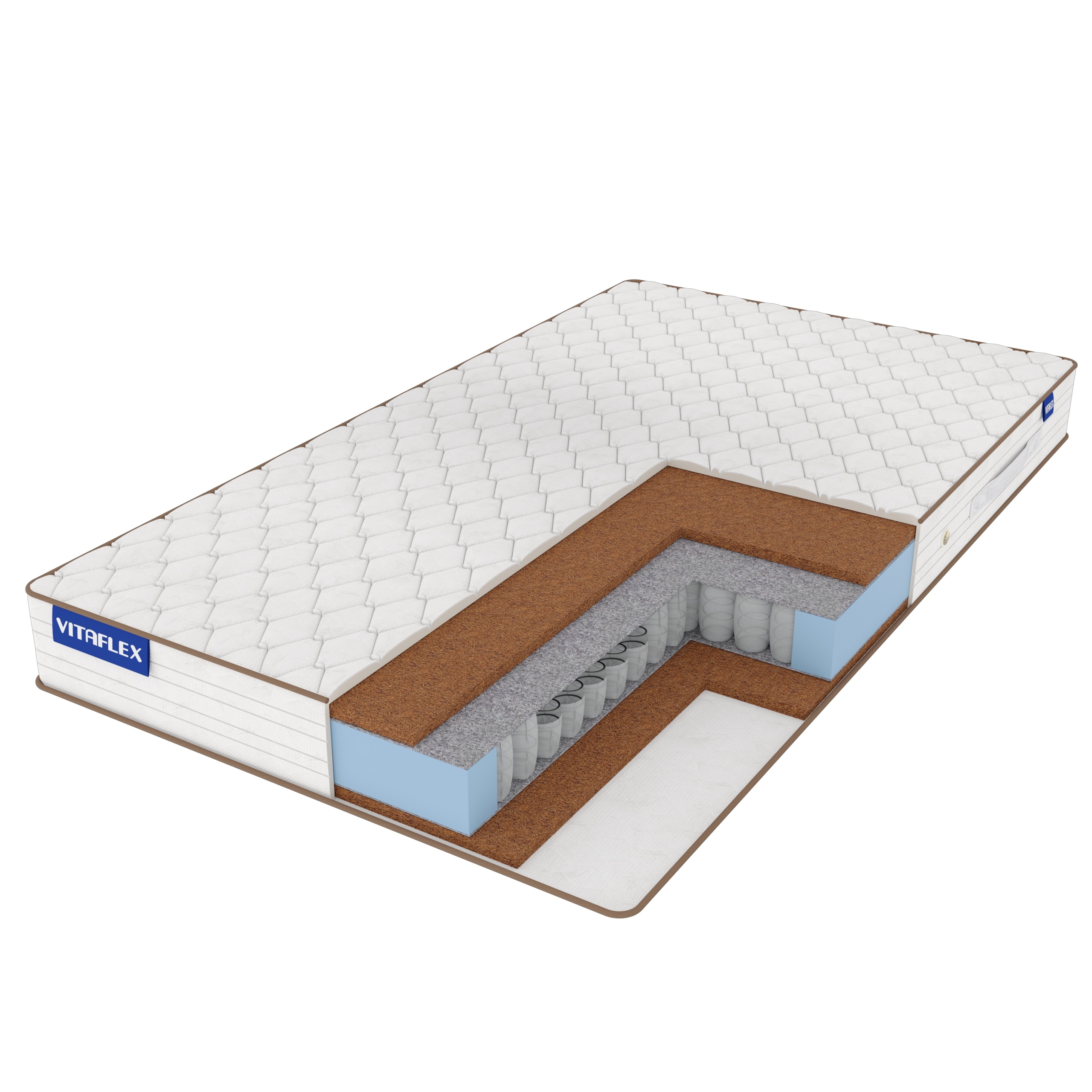 

Матрас Vitaflex Nature Hard 2 S500 95х185, Белый, Hard 2 S500