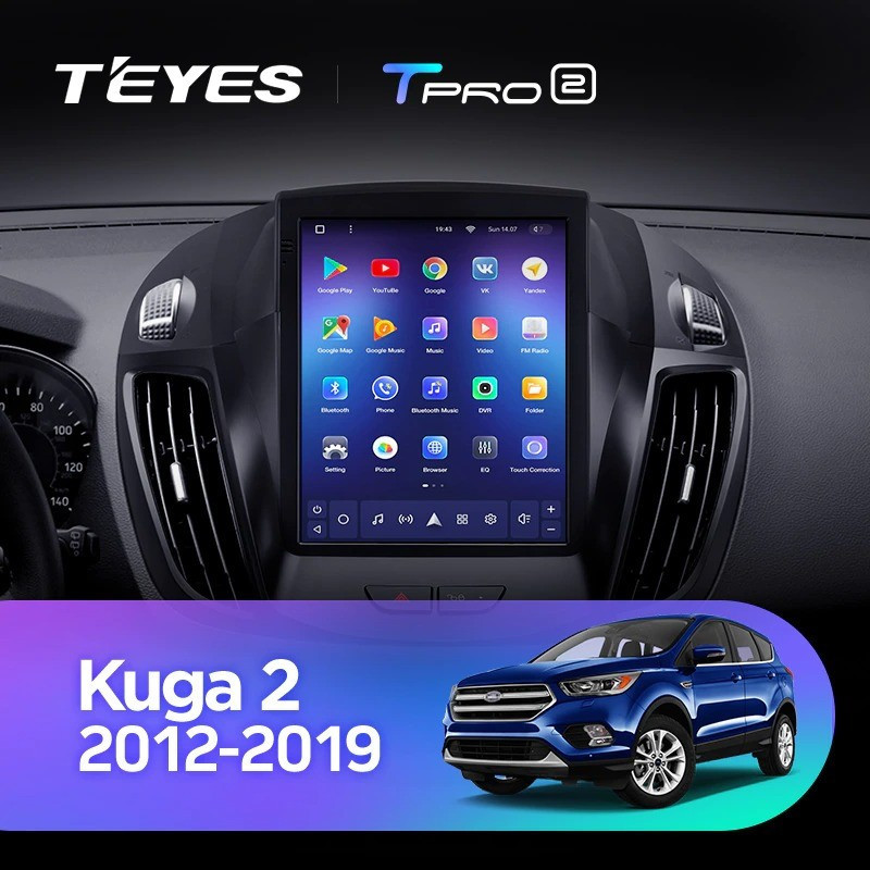 

Автомобильная магнитола Tesla style Teyes TPRO 2 4/32 Ford Kuga 2 2012-2019, TPRO 2