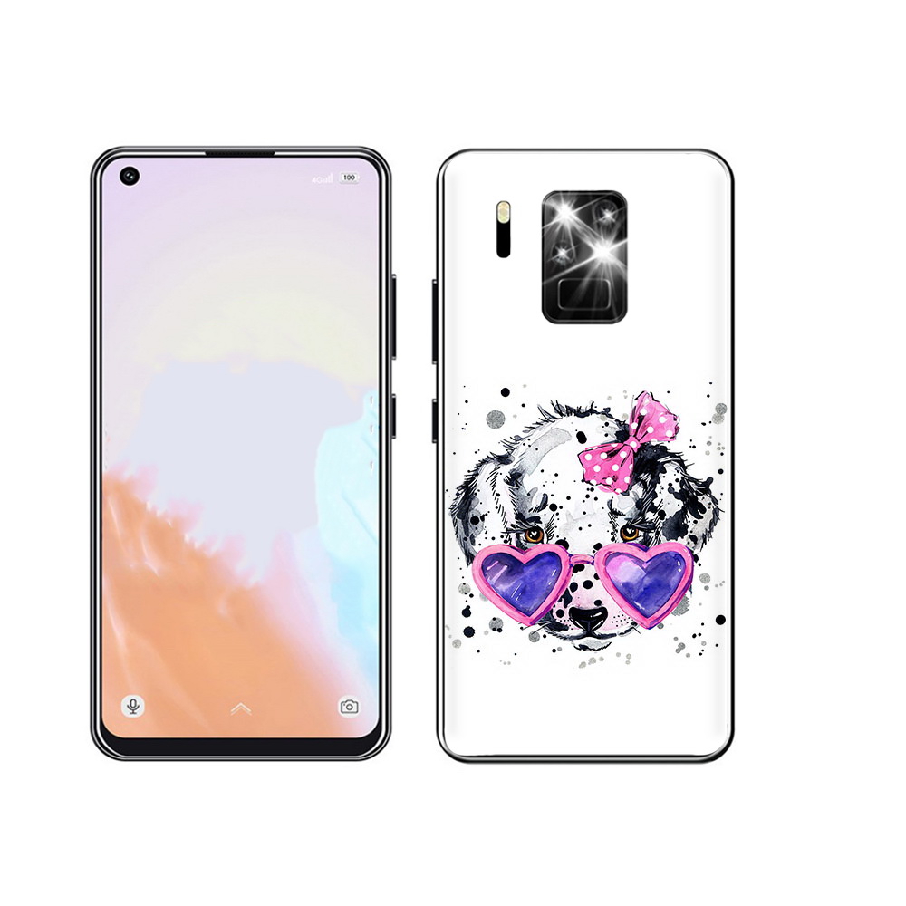 

Чехол MyPads Tocco для Oukitel C18 Pro долматинец в очках, Прозрачный, Tocco