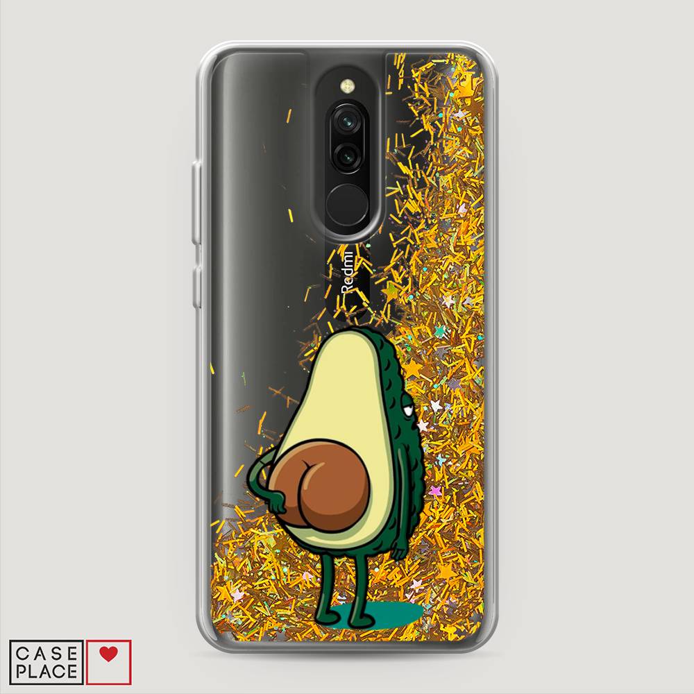 

Жидкий чехол с блестками "Попа авокадо" на Xiaomi Redmi 8, 37190-1