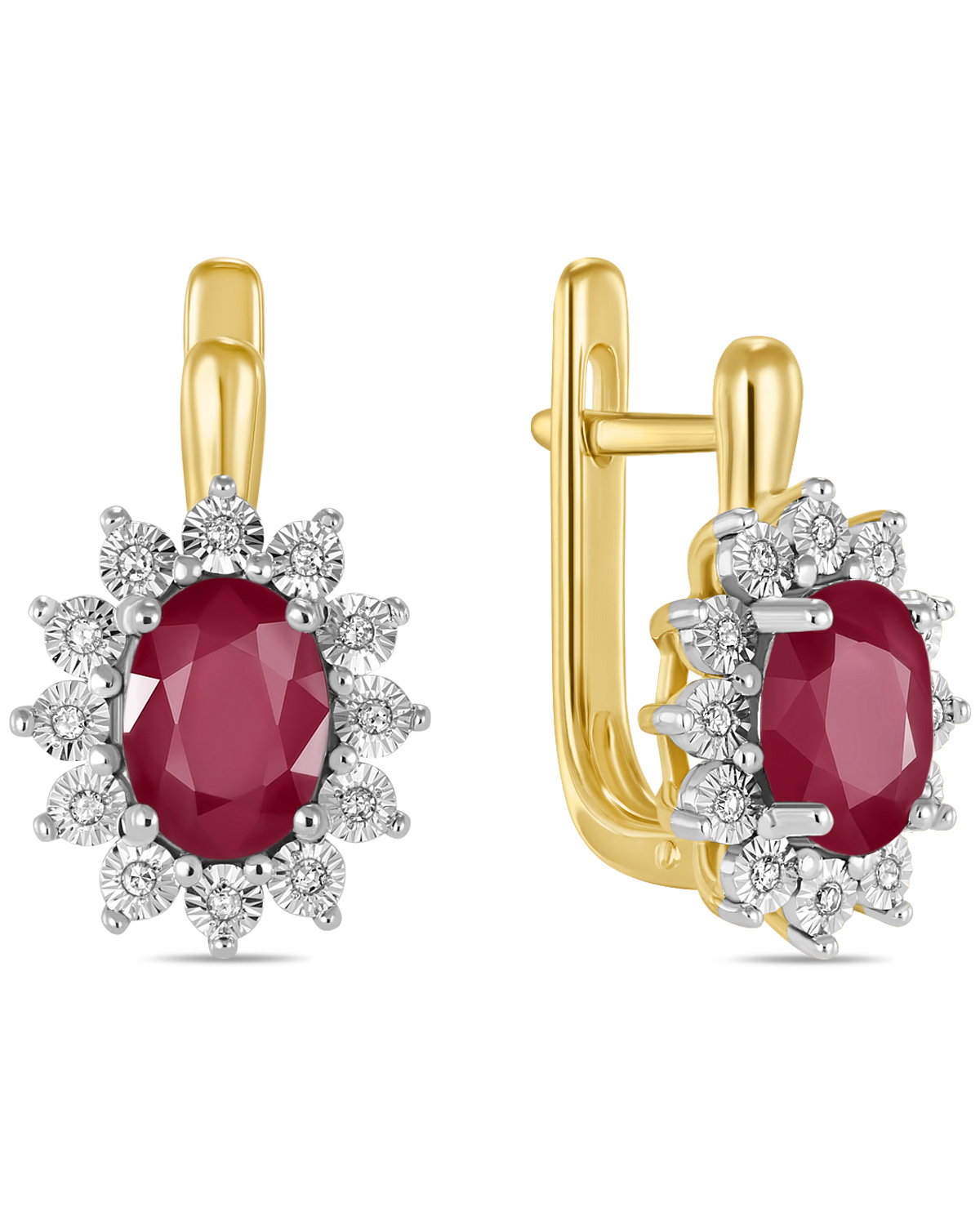 

Серьги из золота MIUZ Diamonds (Московский юв. завод) E01-L-35016-RO, бриллиант/рубин, E01-L-35016-RO