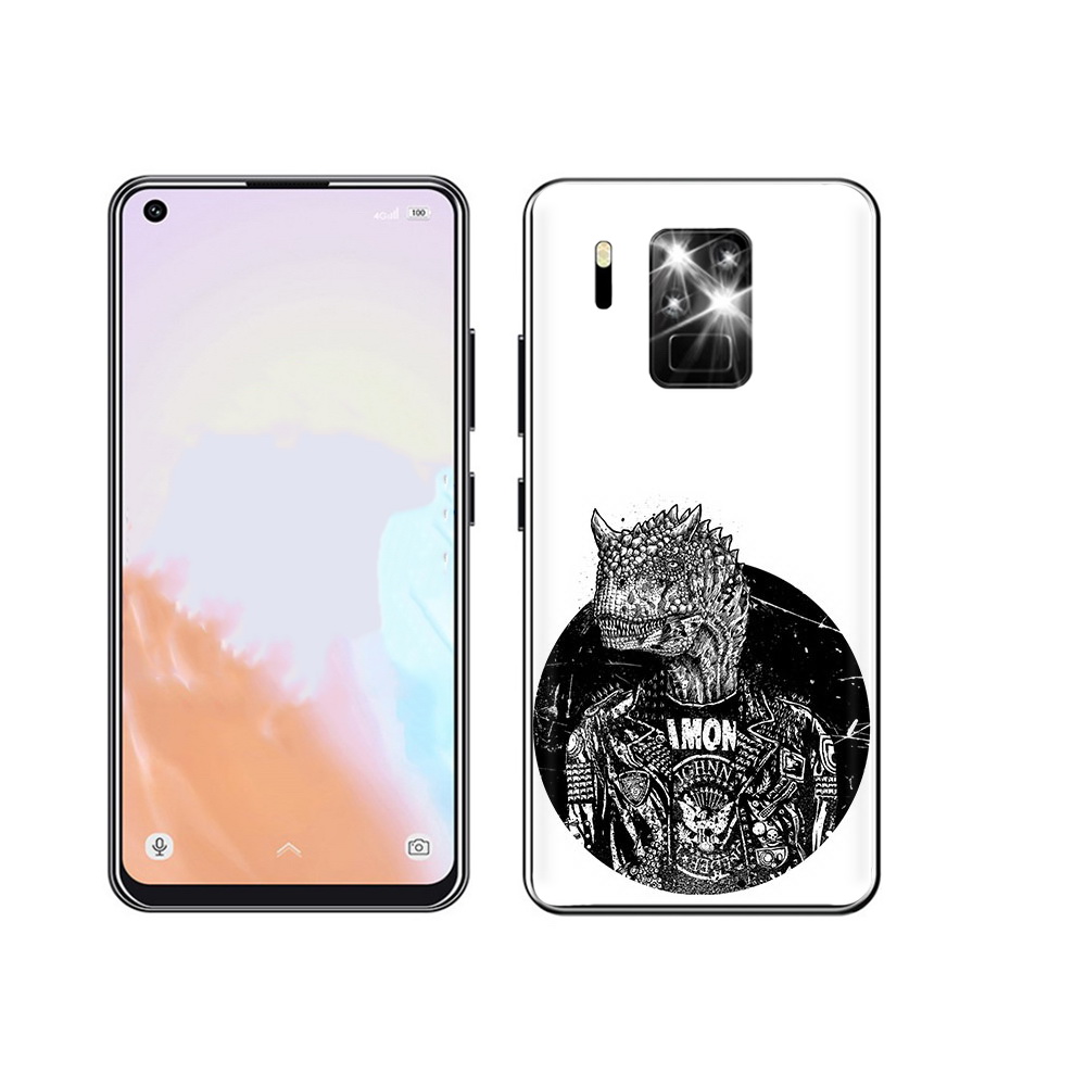 

Чехол MyPads Tocco для Oukitel C18 Pro динозавр в куртке, Прозрачный, Tocco
