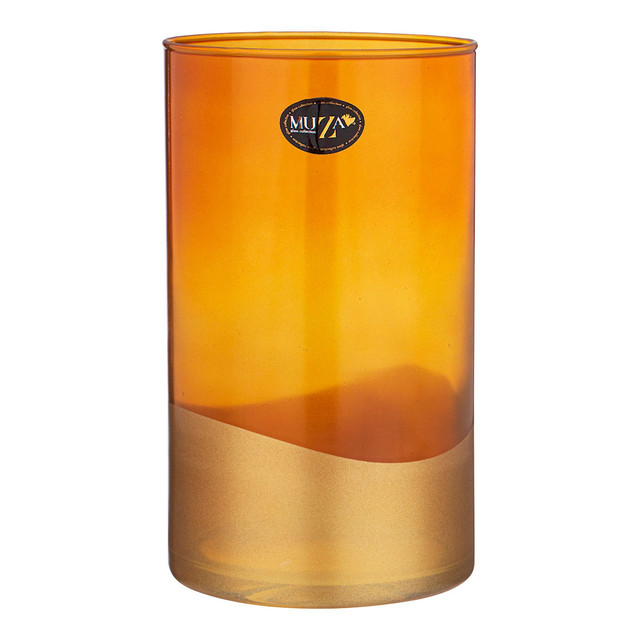 

Ваза Modern Cylinder Amber/Gold 25См