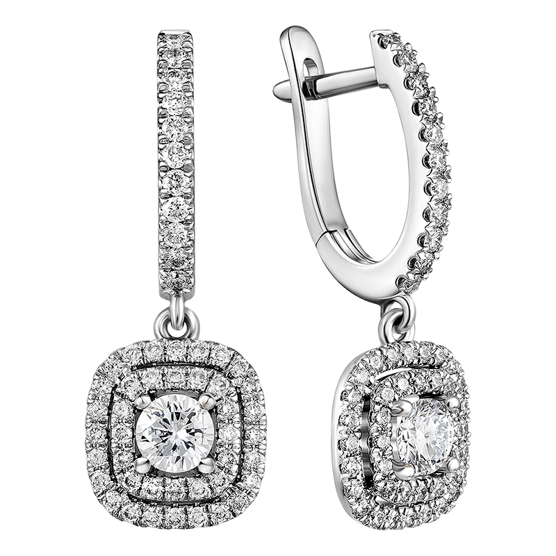 

Серьги из белого золота с бриллиантом выращенным IQ Diamonds 906-E5W-RD52FGVSSI-VK14, 906-E5W-RD52FGVSSI-VK14