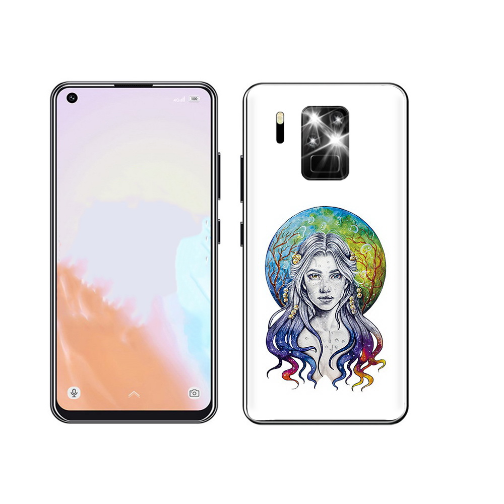 

Чехол MyPads Tocco для Oukitel C18 Pro девушка с красивыми волосами, Прозрачный, Tocco