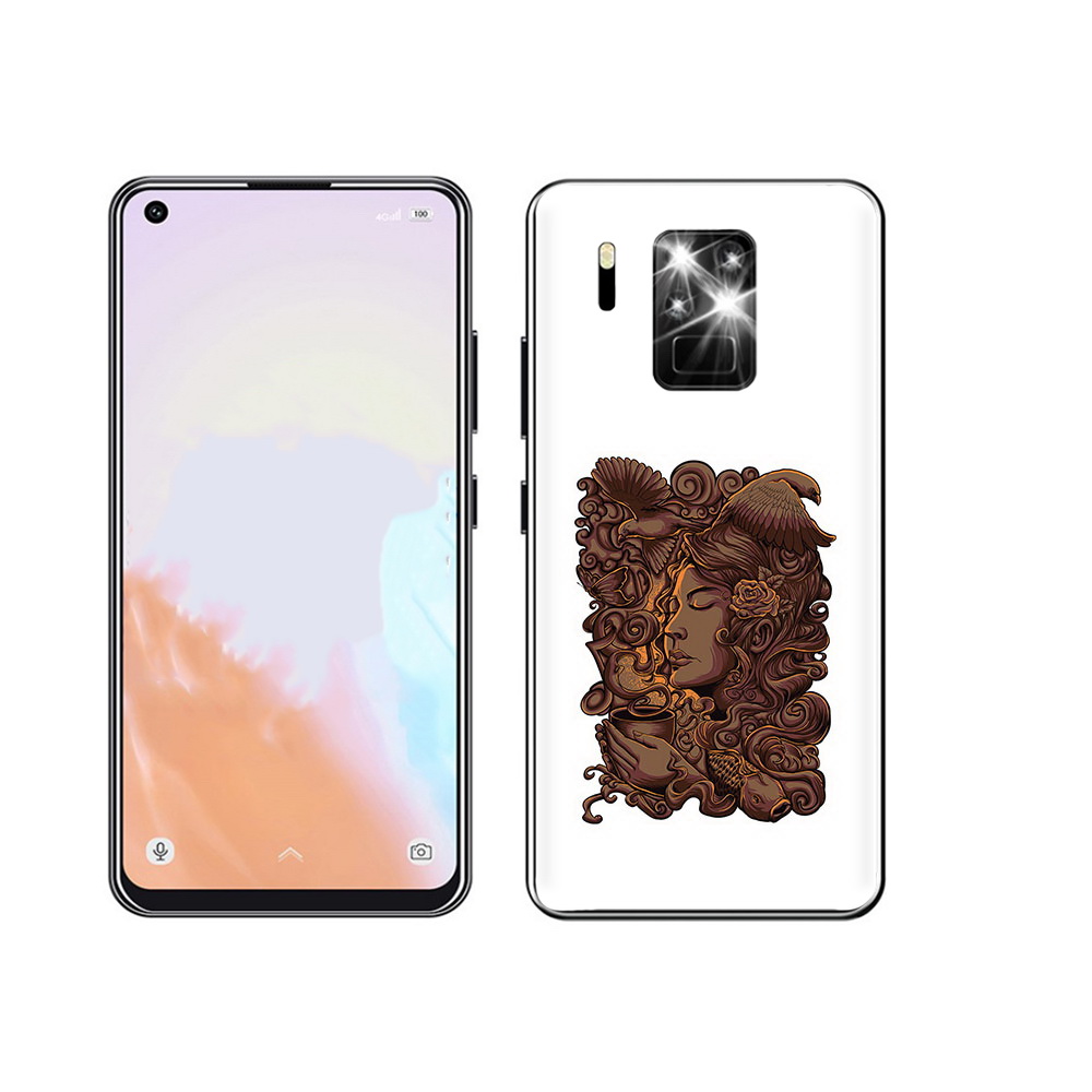 

Чехол MyPads Tocco для Oukitel C18 Pro девушка с длинными волосами абстракция, Прозрачный, Tocco