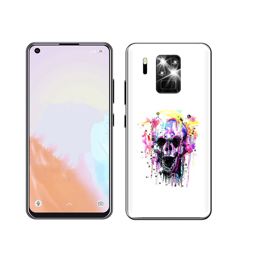 

Чехол MyPads Tocco для Oukitel C18 Pro граффити череп, Прозрачный, Tocco