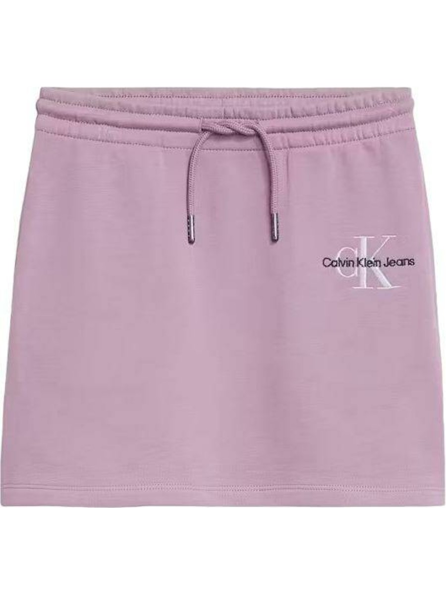 Юбка детская Calvin Klein Monogram Off Placed Skirt розовый 134