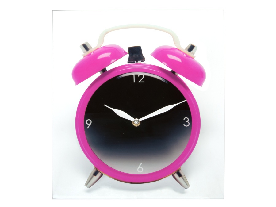 Часы Present Time Twinbell, розовые, детские Present Time Twinbell, розовые, детские