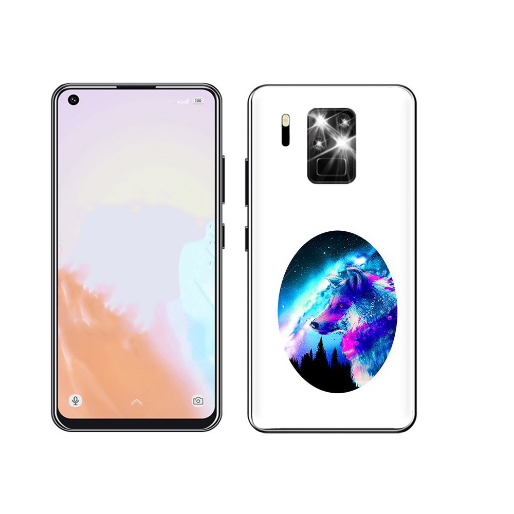 

Чехол MyPads Tocco для Oukitel C18 Pro голубой волк, Прозрачный, Tocco