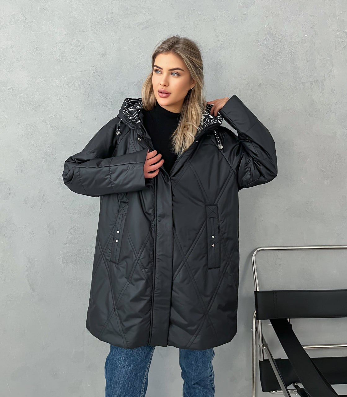 

Куртка женская 330 черная 64 RU, Черный, 330