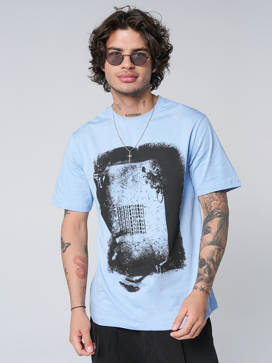 

Футболка мужская ТВОЕ 87955 голубая XXL, 87955