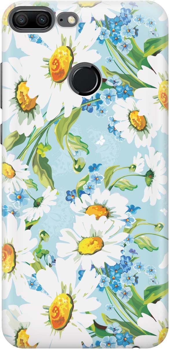 

Силиконовый чехол на Honor 9 Lite с принтом "Поле ромашек", Белый;голубой, 808