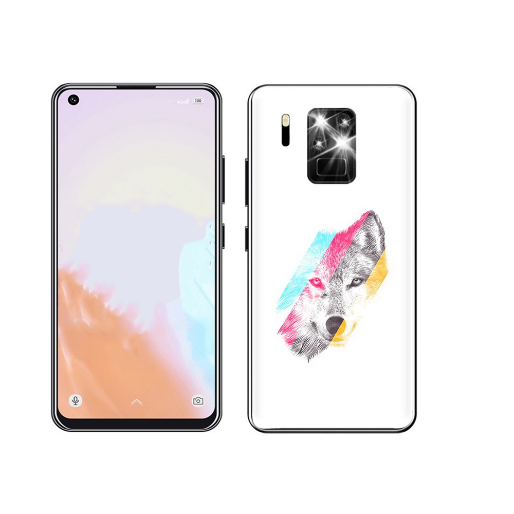 

Чехол MyPads Tocco для Oukitel C18 Pro волк градиент, Прозрачный, Tocco