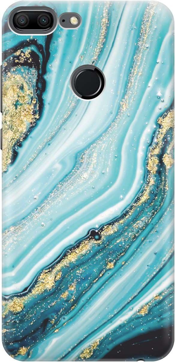 

Силиконовый чехол на Honor 9 Lite с принтом "Зеленый мрамор", Белый;зеленый, 808