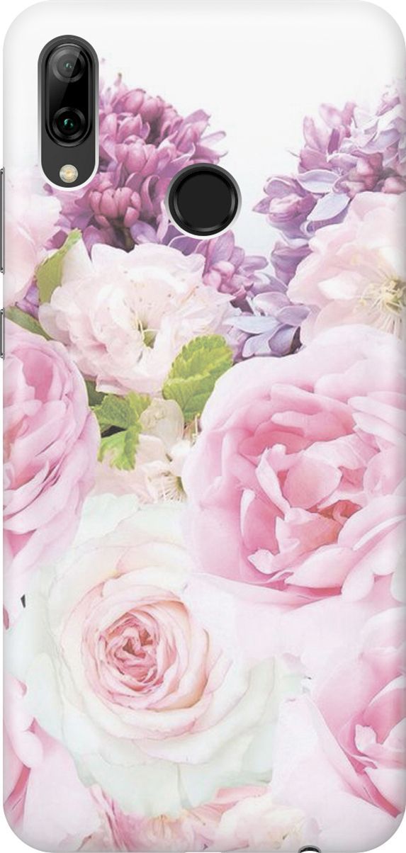

Чехол на Honor 10 Lite/Huawei P Smart (2019) "Розовый букет", Белый;розовый, 345