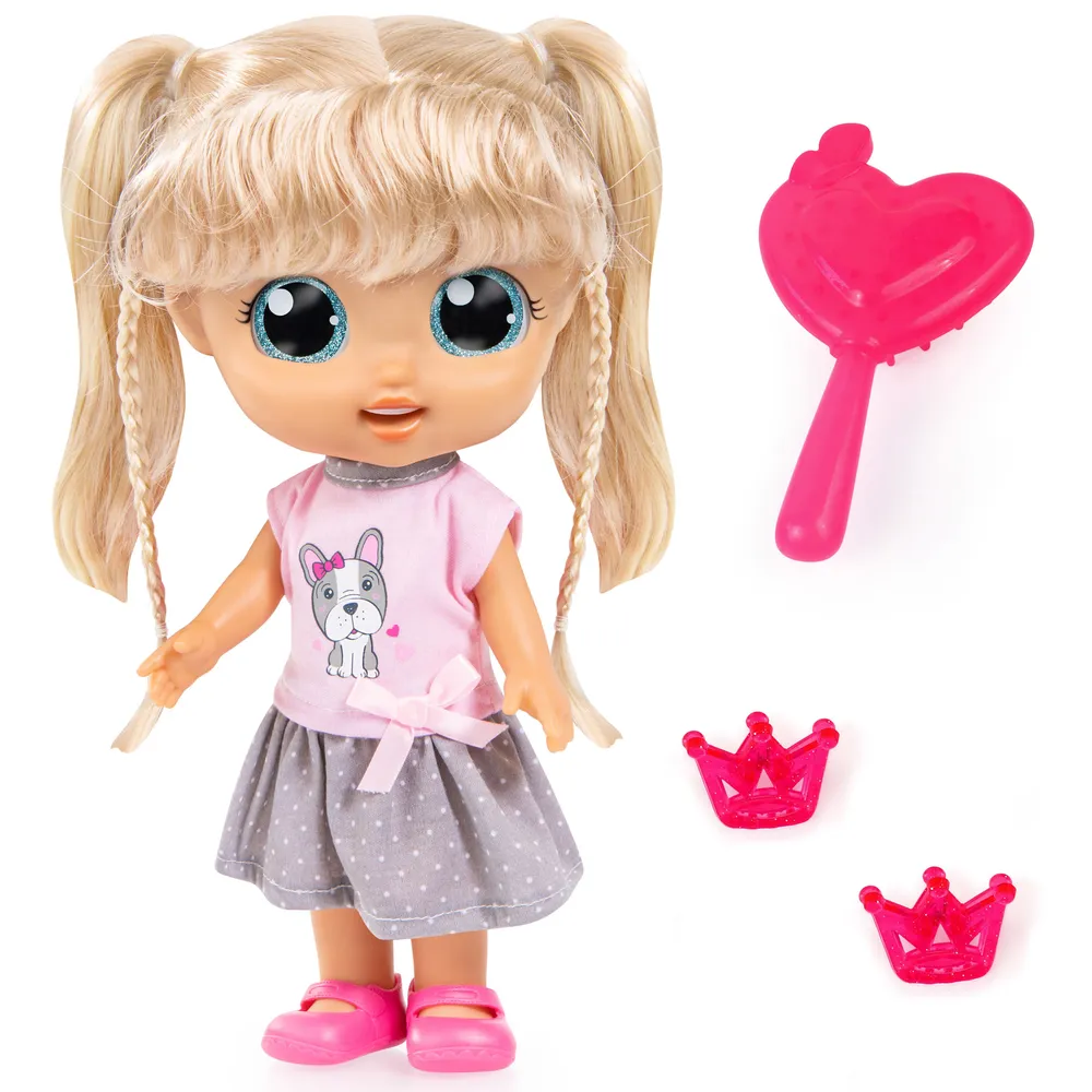 Кукла Bayer Design City Girl 31 см со звуком в серо-розовом платье 93221AC