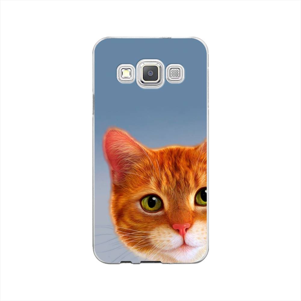 

Чехол на Samsung Galaxy A3 "Любопытный котик", Коричневый, 20150-1