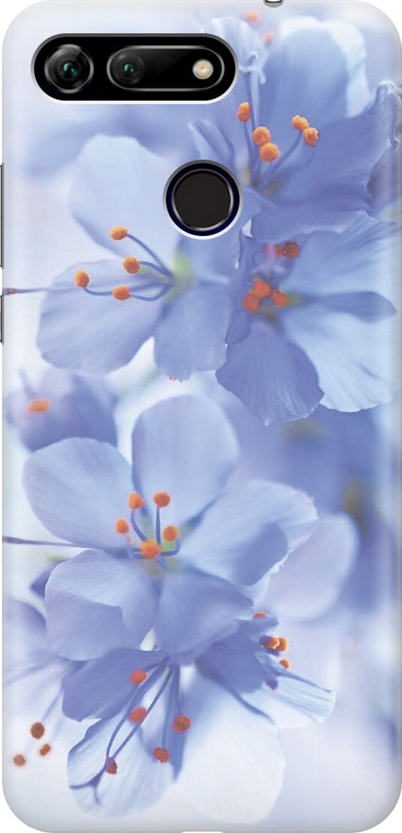 

Силиконовый чехол на Honor View 20 (V20) с принтом "Лазурные орхидеи", Голубой;фиолетовый, 339